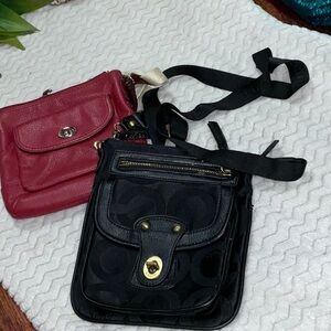 Coach Black and Red Women's Crossbody Bags
